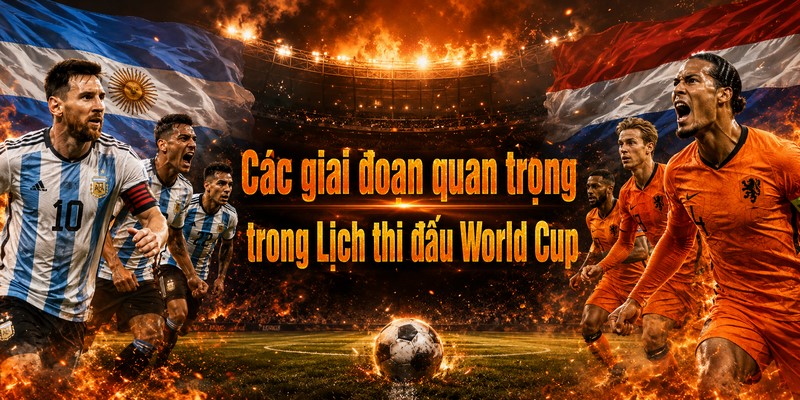 Các giai đoạn quan trọng trong Lịch thi đấu World Cup